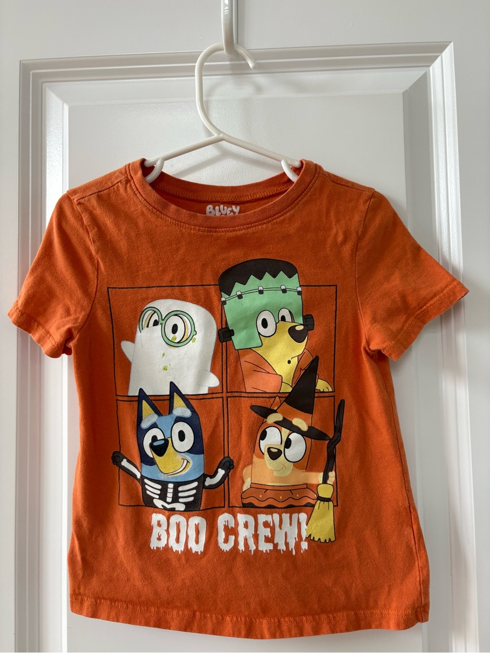 Bluey Boo Crew Kids Halloween T-Shirt Size 4T Orange